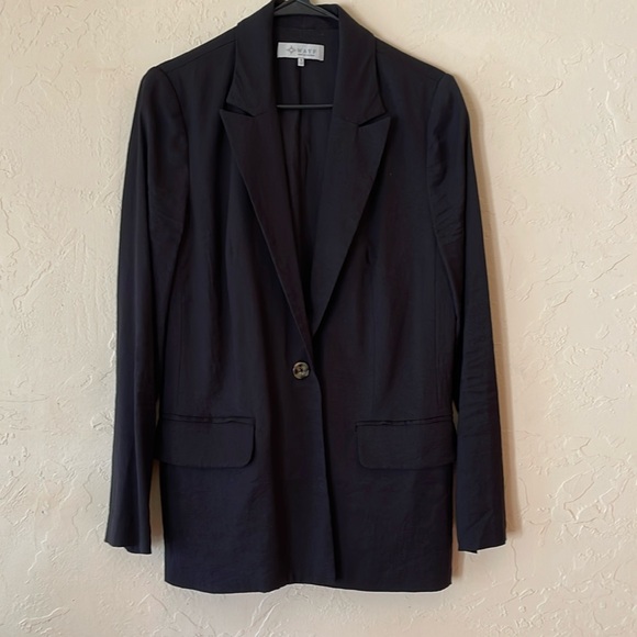 Classic black one button blazer - Picture 1 of 5